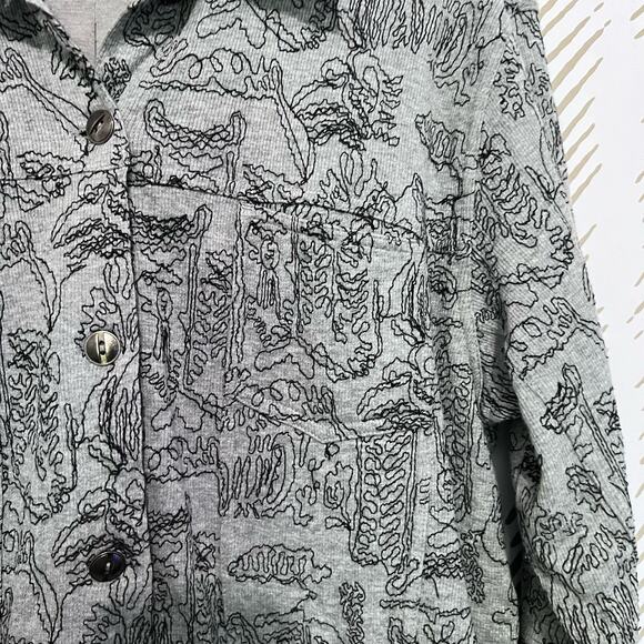 Chicos Jacket/Button Sweater Sz 2/LG - Picture 2 of 8